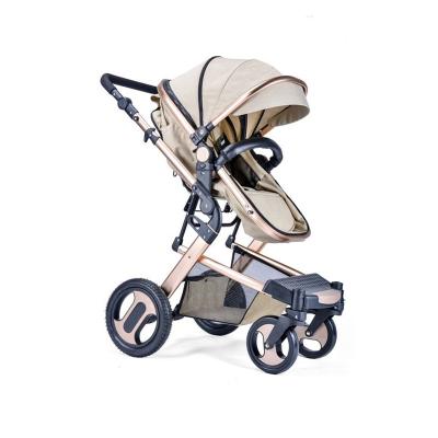 China Cool Baby Boy Girl High Landscape Travel Warm Canvas System Mum 3 In 1 Luxury Stroller for sale