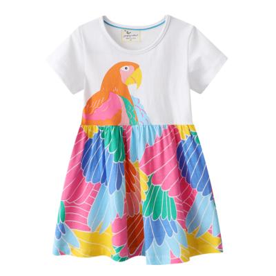 China Anti-static girls dress 2021 summer new style European American skirt girl print princess dress kids clothing summer dresses for sale