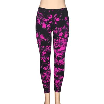 China Space Dye Antibacterial Fitness Sports Leggings Activewear OEM High Quality Yoga Pants Running Gaiters for sale