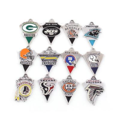 China Nickel and Lead Free Enameled Championship Team Letter Engraved Football Pendants for sale