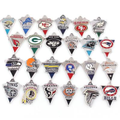 China Nickel and Lead Free Championship Team Sports Series Pendant, Letter Triangle Football Pendant for sale