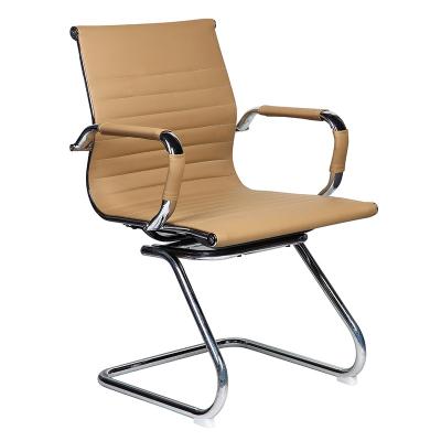 China High Quality Cheap White Color Office Furniture Chair Mid-Back Custom Stabize And Non-Fixed Wheel Durable Leather Office Chair for sale