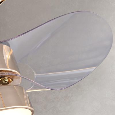 China Suspended 3 Color Crystal Invisible Ceiling Fan Light Changeable With Remote Control Fan Light Fixtures for sale