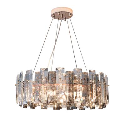 China Modern Hanging Lighting Pendant Light Gold LED Crystal Farmhouse Circle Luxury Rings Ceiling Chandeliers for sale