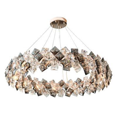 China New Design Hotel Lobby Living Room Modern Indoor Pendant Light Crystal Luxury Chandelier Crystal Chandelier for sale