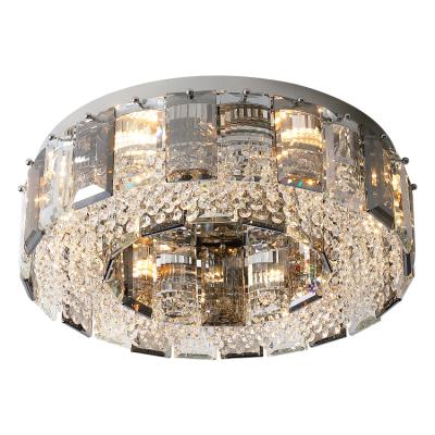 China 2021 Modern High Ceiling Home Hanging K9 Crystal Chandelier Light With Customized Service for sale