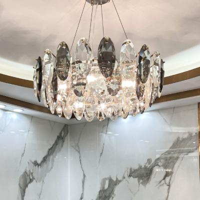 China Luxury Gold Crystal Pendant Light 2021 New Model Hign Qulity Handmade Luxury Decorative Lighting Lobby Maria Theresa Crystal Chandelier for sale