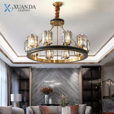 China Contemporary Round Light Crystal Modern Flush Mount Ceiling Lamp K9 Lead Crystal Lamp Luxury Chandelier Light for sale