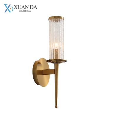 China Modern Style Decorative Luxury Premium Crystal Europe Lamp Wall Bracket Double Light for sale