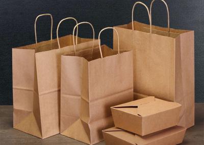 China Logo Custom Kraft Paper Bag 80g 100g 130g 170g Food Takeaway Bag Degradable for sale