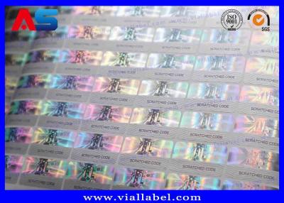 China 3D Holographic Scratch-off Security Labels for Anti counterfeiting PET Material Customizable for sale