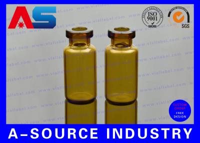 China Frosted Small Glass Vials Rubber Stoppers Printed With Custom Logo vial glass bottle for sale