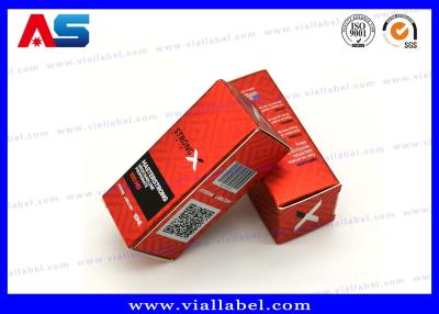 China Red 10ml Vial Boxes For Oils Vials Peptide Packaging Size 3*3*6CM 10ml bottle labels for sale