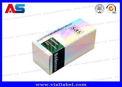 China Laser Holographic 30mL Bottle Boxes Cardboard Paper / PET / PVC Material medicine packaging box for sale