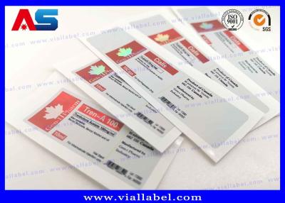 China Bottle Sticker Clear Labels For Printing Peptide Bottle Labels 10ml vial labels small bottle labels for sale