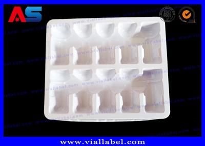 China Pharmacy White 60C PVC Blister Tray Of 10 2ml Vials pharmacy blister packaging for sale