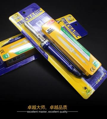 China Telecommunication Constant Temperature Single Soldering Iron Blue Plastic Soldering Irons for sale