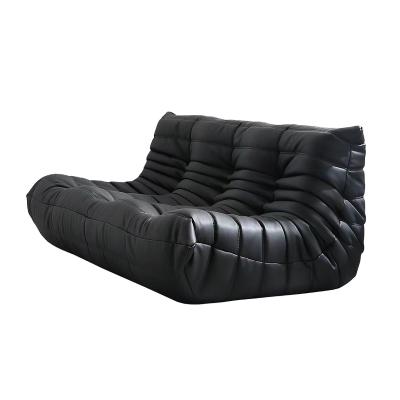 China Single Sofa Tatami Cowhide Togo Caterpillar SofaDesigner Lounger Convertible Lazy Balcony Living Room for sale