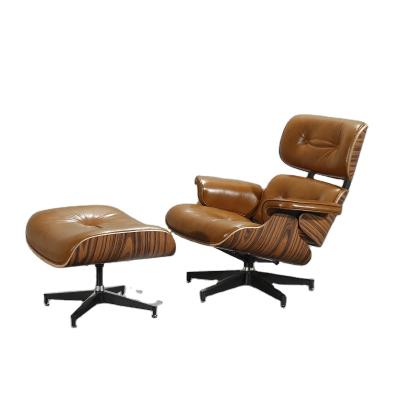 China Luxury Simple Leather Leisure Reclining Sofa Chair With Ottoman Leather Recliner Sofa Set Lounge Chair for sale