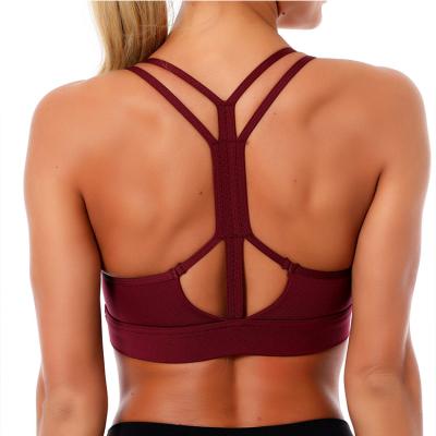 China Mesh Bralette Private Label Equipment Runner Cross Back Mid Back 5xl Sport Bra Top Women Breathable Workout Support Gym Crop Top Fitness for sale