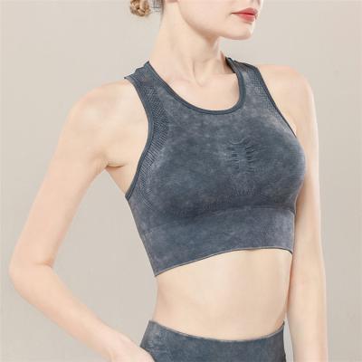 China Wholesale Custom Full Coverage Sports Bra Seamless Padded Sports Bra High Impact Breathable Fitness Yoga Gym Support Tops for sale