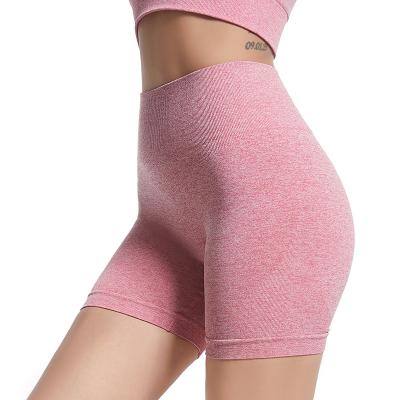 China 2021 Custom Gym Fitness High Waist Yoga Pants Breathable Short Sports Seamless High Booty Waist Shorts Women Yoga Pants for sale