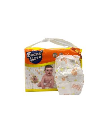 China Wholesale OEM Cheap Disposable High Quality Disposable Super Thick Absorbent Baby Pulp Fluff Baby Diaper Printed Breathable Disposable Diaper for sale