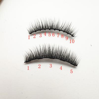 China 2021 New Natural 10 Magnet On Magnetic Eyelashes No Magnetic Eyeliner 10pcs Magnet Eyelashes for sale