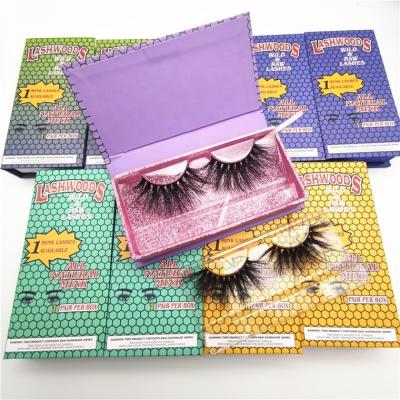 China Feather 100% Real Mink Fur 3D Lashes Custom 5D 25mm Mink Eyelashes With Custom Packaging for sale