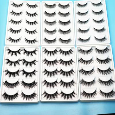 China New 5 pairs feather whip tray 2021 best-selling eyelash cases large eyelash packaging box for 5 pairs for sale