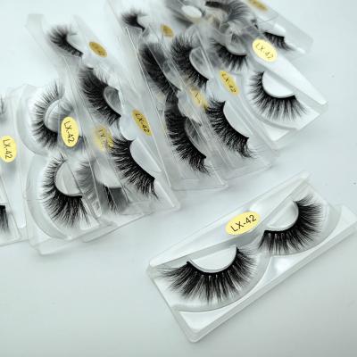 China 18mm 3d Long Natural Mink False Eyelashes Natural Mink Eyelashes With Customize Box for sale