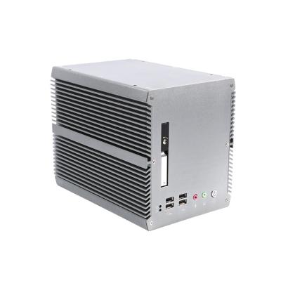 China mini pc barebone cpu 12v cpu computer rs232 net box i5 laptop pc x86 4 lan industrial fanless pc wifi net box win10 for sale