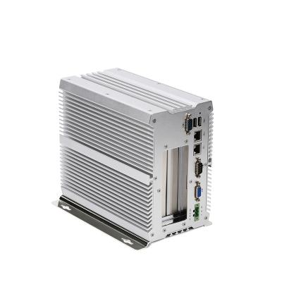 China 2 NIC Embedded Industrial Fanless Industrial Box Embedded Mini PC With Mini-pcie And PCI Slot for sale