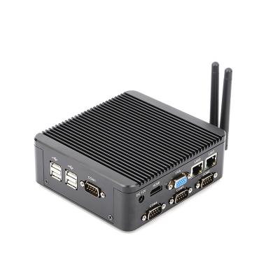 China Industrial Computer Fanless Firewall Box PC Mini PC for home theater fanless pc for windows10 for sale