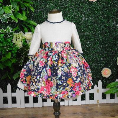 China JannyBB Sustainable New Design Printed Apron Dress For Kids Girls for sale