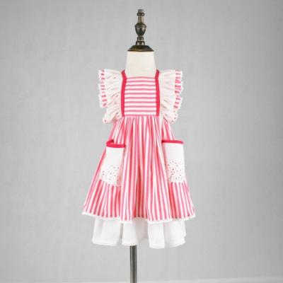 China Viable Remake Girls Dollcake Pink Stripe Spring Dress for sale