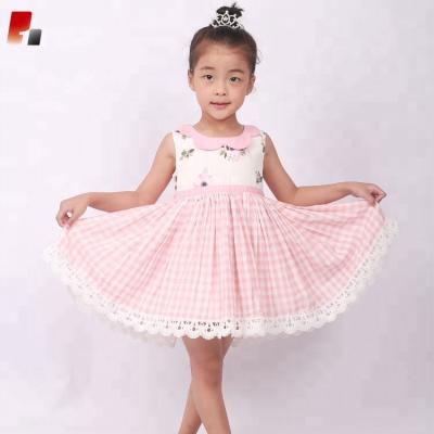 China Viable Collar Pink Peter Pan Girls Dollcake Remake Floral Dress for sale