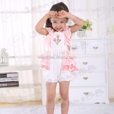 China Viable Baby Girls Wholesale Well Dressed Wolf Remake Pink Shade Boutique Romper for sale