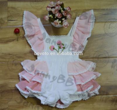 China Viable Babies Lace Shop WDW Handmade Embroidered Remake Bubble Romper for sale