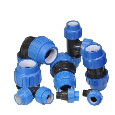 China Hot Sale Plastic Squeeze PP Pipe Fittings For Water Supply Equal for sale