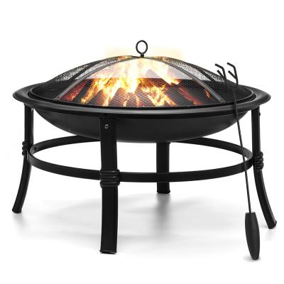 China 26 inch fire pits for outdoor camping smokeless round wood burning 66*66*42 cm stocked for sale