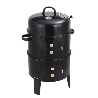 China Metal Type Cold Rolled Steel 3 in 1 Portable BBQ Smoke Stove Charcoal Grill Machine for sale