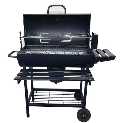 China Steel Outdoor Smoker Oven Grill BBQ Charcoal Rotisserie Grill 60*30*30cm Parking Size for sale