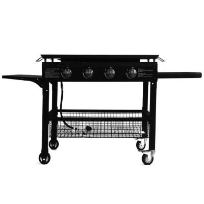 China Stahlgeschäftlicher Flattop Grill Plancha Gasgrill mit 2 Seiten Piezoelektrische Zündung zu verkaufen