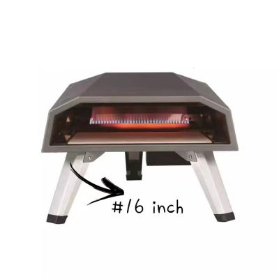 China Matte Process Gas Pizza Oven 2022 16 inch Commerciële Bakkerijmachine Draagbare Buitenoven Te koop