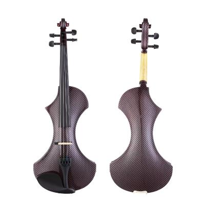 China Pickup On His Thirty One 4/4 Black And Brown Wood Piezo Musical Instrument Violin For Manufacturer Electric Violin for sale