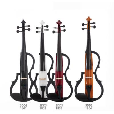 China High grade low price chinese maple 4/4 strings professional handcrafted electric violin for sale