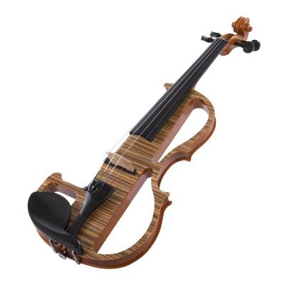 China Solid Professional Handmade Hot Sale Student Factory Top 4/4 Performance Maple Electric Violin for sale