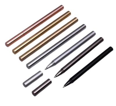 China Promotional Pen Stationery supplier new type luxury copper material gel pen slim metal brass ballpoint pen for gift for sale