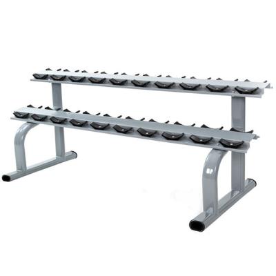 China Factory Direct Sale Comfortable Gym Equipment Dumbbell Rack 2 Row Set for sale